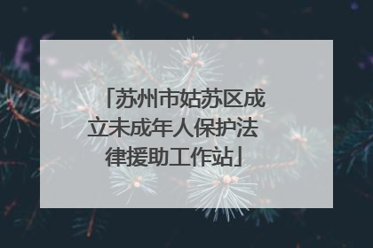 苏州市姑苏区成立未成年人保护法律援助工作站