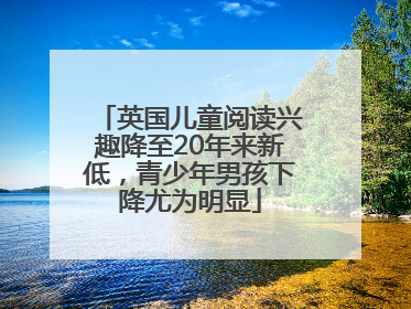 英国儿童阅读兴趣降至20年来新低，青少年男孩下降尤为明显