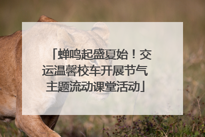 蝉鸣起盛夏始！交运温馨校车开展节气主题流动课堂活动