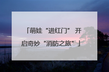 萌娃“进红门” 开启奇妙“消防之旅”