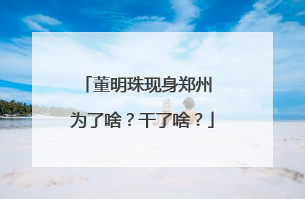 董明珠现身郑州 为了啥？干了啥？