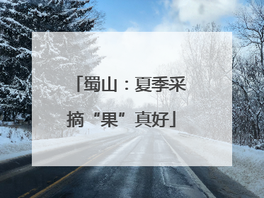 蜀山：夏季采摘“果”真好