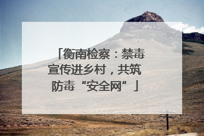 衡南检察：禁毒宣传进乡村，共筑防毒“安全网”