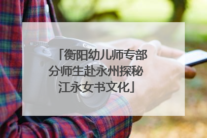 衡阳幼儿师专部分师生赴永州探秘江永女书文化
