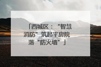 西城区：“智慧消防”筑起平房院落“防火墙”