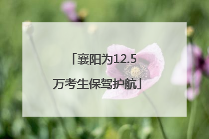 襄阳为12.5万考生保驾护航