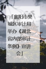 襄阳市樊城区审计局举办《湖北省内部审计条例》宣讲会