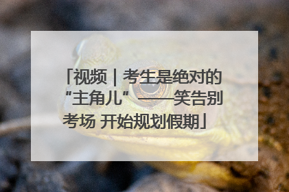 视频｜考生是绝对的“主角儿”——笑告别考场 开始规划假期