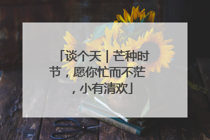 谈个天｜芒种时节，愿你忙而不茫，小有清欢