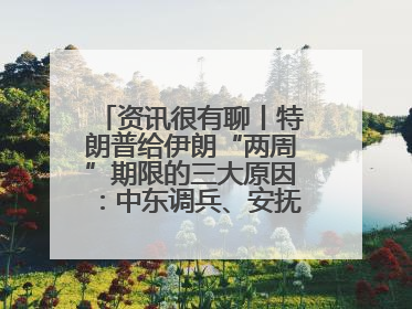 资讯很有聊丨特朗普给伊朗“两周”期限的三大原因：中东调兵、安抚国内、个人习惯