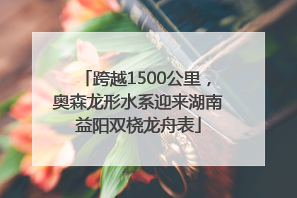 跨越1500公里，奥森龙形水系迎来湖南益阳双桡龙舟表