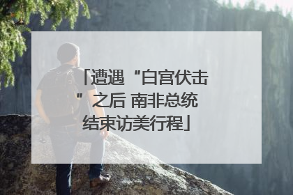 遭遇“白宫伏击”之后 南非总统结束访美行程