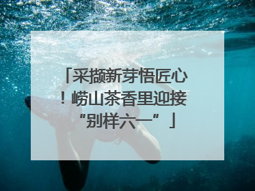 采撷新芽悟匠心！崂山茶香里迎接“别样六一”