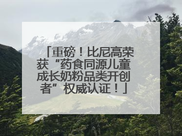 重磅！比尼高荣获“药食同源儿童成长奶粉品类开创者”权威认证！