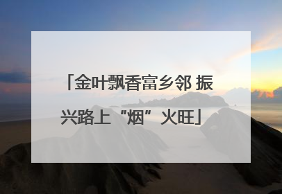 金叶飘香富乡邻 振兴路上“烟”火旺
