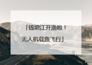 钱塘江开渔啦！无人机载鱼飞行