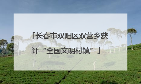 长春市双阳区双营乡获评“全国文明村镇”