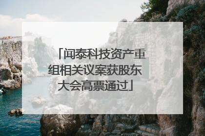 闻泰科技资产重组相关议案获股东大会高票通过