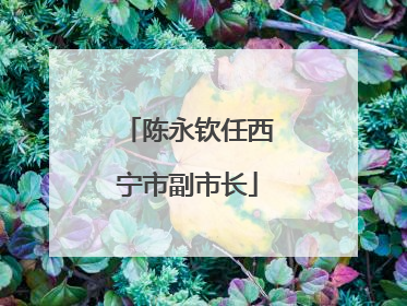 陈永钦任西宁市副市长