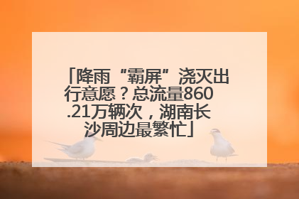 降雨“霸屏”浇灭出行意愿？总流量860.21万辆次，湖南长沙周边最繁忙