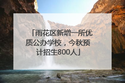 雨花区新增一所优质公办学校，今秋预计招生800人