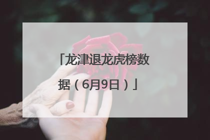 龙津退龙虎榜数据（6月9日）