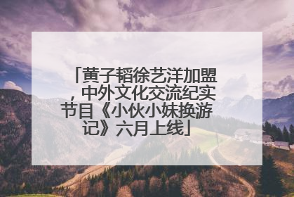 黄子韬徐艺洋加盟，中外文化交流纪实节目《小伙小妹换游记》六月上线
