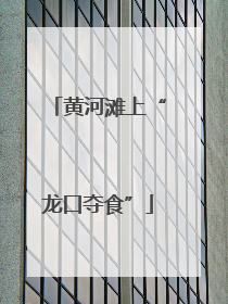 黄河滩上“龙口夺食”