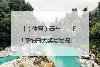 （体育）赛车——F1摩纳哥大奖赛赛况
