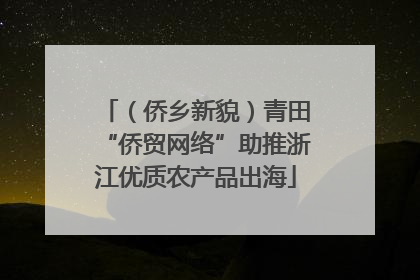（侨乡新貌）青田“侨贸网络”助推浙江优质农产品出海