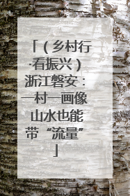 （乡村行·看振兴）浙江磐安：一村一画像 山水也能带“流量”