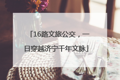 16路文旅公交，一日穿越济宁千年文脉