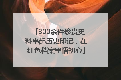 300余件珍贵史料串起历史印记，在红色档案里悟初心