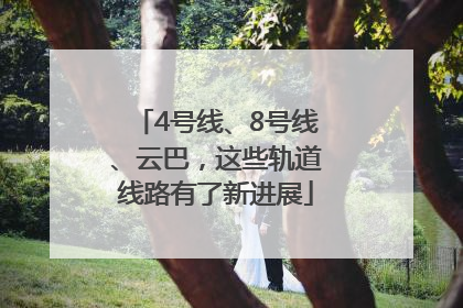 4号线、8号线、云巴，这些轨道线路有了新进展