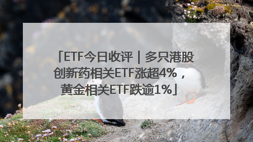 ETF今日收评｜多只港股创新药相关ETF涨超4%，黄金相关ETF跌逾1%