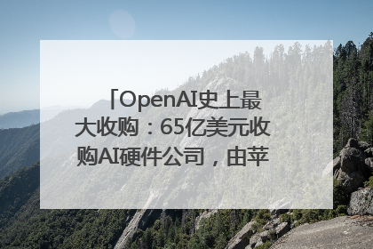 OpenAI史上最大收购：65亿美元收购AI硬件公司，由苹果前设计总监创办